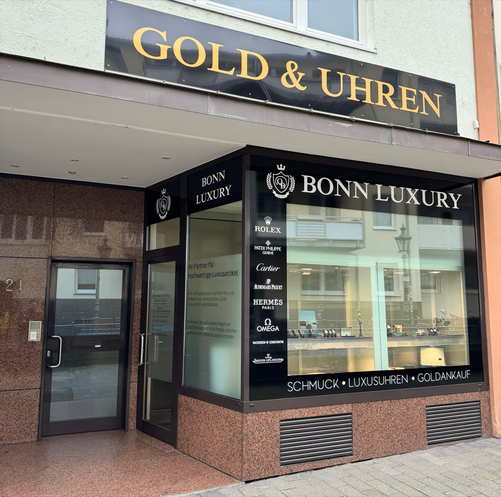 Ladenfront von Bonn Luxury in der Brüdergasse 24, Bonn